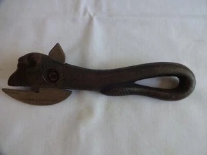 Rare Victorian Cast Iron Bull Can Opener Willets & Coneys Ltd., c. 1896 - Foto 1 di 4