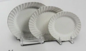 Clear 3 place setting point of sale display stand (clear) pack of two FP30CB - Picture 1 of 2