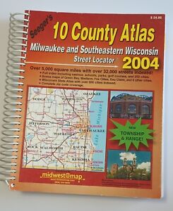 Seeger's 10 County Atlas Milwaukee Southeastern Wisconsin Street Locator 2004