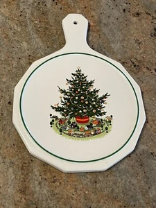 Vintage Pfaltzgraff Christmas Heritage Cheese Plate Tray Trivet w/Handle 10.5” - Picture 1 of 4
