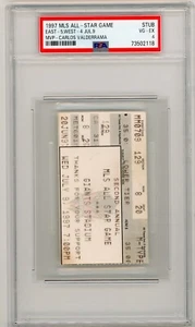 1997 MLS ALL STAR GAME PSA TICKET STUB MAJOR LEAGUE SOCCER CARLOS VALDERRAMA MVP - Bild 1 von 2