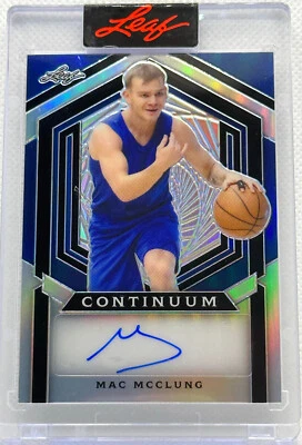 MAC MCCLUNG SIGNED 2023 LEAF METAL CONTINUUM 52/55 AUTO CARD #MC-74 76ers NBA-G - Image 1 of 2