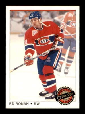1992-93 OPC Premier #41 Ed Ronan NM/NM+ RC Rookie Canadiens 242732 - Image 1 of 2