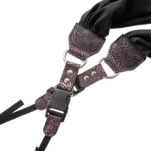 Soft Vintage Fahion Camera Shoulder Neck Strap Scarf Type Fabric DSLR Belt Gray - Picture 1 of 9