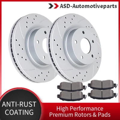 Front Drill Brake Rotors Brake Pads for 2013-2023 Nissan Altima Discs Brakes Kit - Изображение 1 из 4