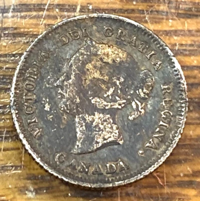 1880-H Canada 5 Cents Nice Original VF+ KM-2 CHRC - Image 1 of 2