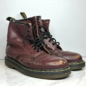 Dr. Martens 1460 Smooth Red Leather Round Toe Doc Boot EU36 UK3 US4M US5L - Picture 1 of 22