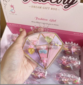 1 PC Princess Ring Diamond Crown Boxed Girl Ring Toys Birthday Gift Random Pack - Picture 1 of 6