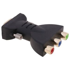 VGA to 3RCA Video Component Video Adapter Plug for DVD TV Projectors