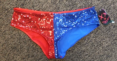 Nuevo DC Comics Escuadrón Suicida Harley Quinn Disfraz Lentejuelas Calzoncillos Ropa Interior - XXL Foto 1 de 4