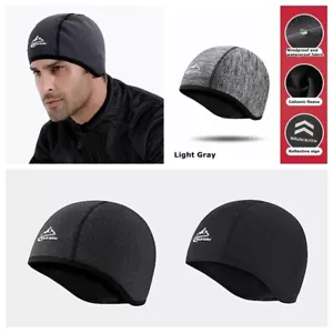 Thermal Cycling Helmet Liner Cover Ears Running Skull Lightweight Cap Beanie Hat - Picture 1 of 12