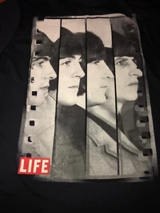 Rare Official LIFE Magazine BEATLES  T-Shirt  LARGE Pre-owned 21" pit to pit - Picture 1 of 4