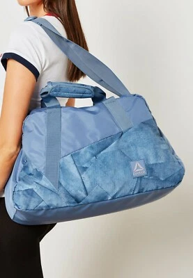 Bolsa de Gimnasio REEBOK Base Grip Azul Gráfico Lona X1015 Foto 1 de 4