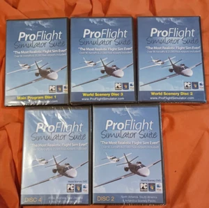 Pro Flight Simulator Suite - 5 Disc PC DVD-Rom Win7 Mac - Picture 1 of 6