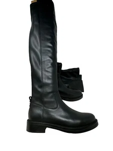Botas Sam Edelman Narisa de cuero negro tacón grueso sobre la rodilla talla 9,5 para mujer” - Imagen 1 de 5