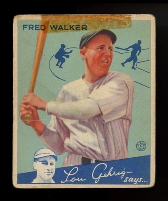 1934 Goudey #39 - Fred Dixie Walker - New York Yankees - Image 1 of 2