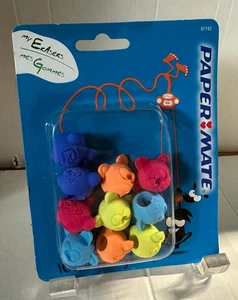 2008 Paper Mate Foohy Affenkopf Bleistift Radierer Tops neu versiegelte Verpackung - Bild 1 von 2