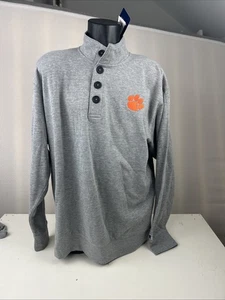 Clemson Tigers Champion Elite Pullover Herren XL grau 4 Knopf Sweater Strick - Bild 1 von 8