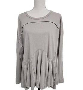 Caballete Los Angeles Plisado Inferior Túnica Manga Larga Top Boho Mujer’s Talla L - Imagen 1 de 9