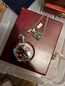 Westminster Quartz Deer Themed Pocket Watch New Battery - Picture 1 of 2