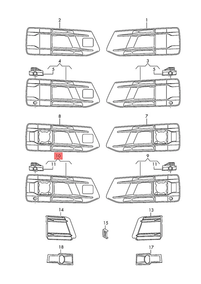 Rejilla guía de aire original AUDI Q7 4MB 4MG antracita/cromo 4M0807682AA4W3 Foto 1 de 1