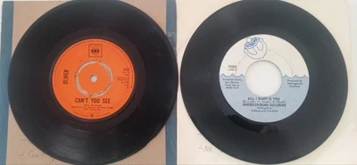 Lote 2 Discos Singles Vinyl 7" (1969) UK Y USA - Imagen 1 de 3
