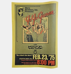 Affiche de concert Jo Jo Gunne Hydra 16x22 1975 Marx Brothers Houston Music Hall - Photo 1/8