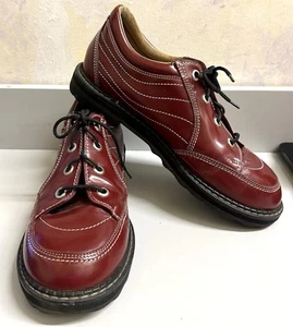 John Fluevog Leather Low Top Lace Up Shoes, Red/Oxblood Women's Size 10 - Picture 1 of 12