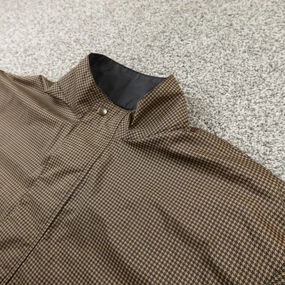 Jaqueta impermeável FootJoy masculina M marrom preta Houndstooth DryJoys golfe capa de chuva - Imagem 1 de 4