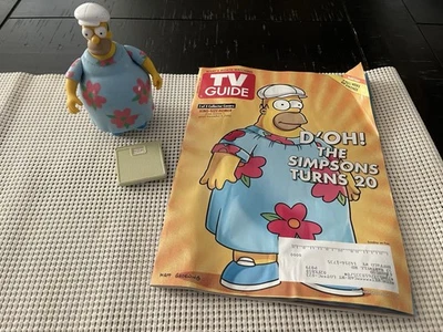 MUUMUU HOMER The Simpsons World Of Springfield WOS Playmates Figure W/ TV Guide - Image 1 of 4