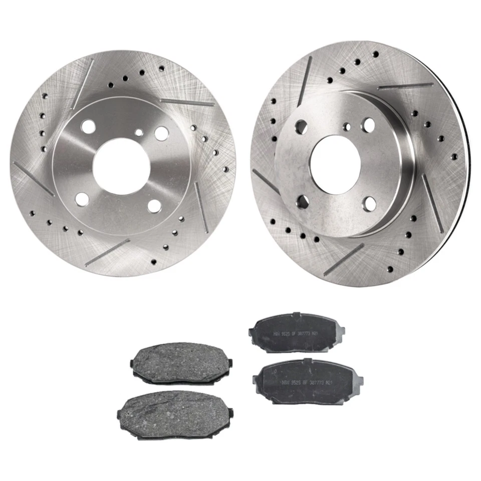 Front Brake Disc Rotors and Pads Kit For Mazda Miata 1991 1992 1993 - Image 1 of 4