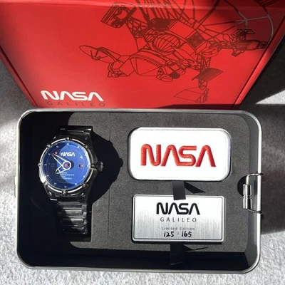 Nubeo Nasa Watch Limited Edition Galileo Automatic Earth Blue NB-6107-NAS-33 New - Image 1 of 4