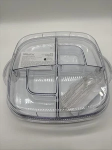 Pampered Chef Large Square Cool and Serve #2614 Chill Egg & Divider Trays NEW - Picture 1 of 6