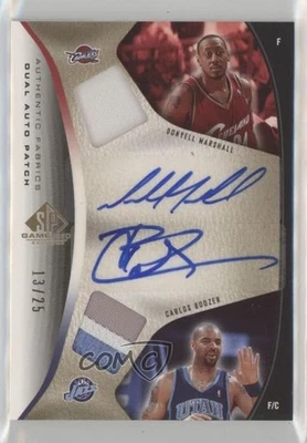 2006-07 SP Game Used Edition /25 Donyell Marshall Carlos Boozer Dual Patch Auto - Image 1 of 2