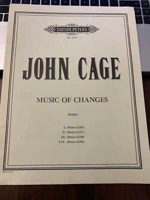 John Cage MUSIC OF CHANGES Book 4 EDITION PETERS contemporary piano EXC - Image 1 of 4