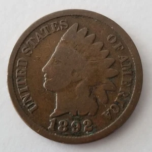1892 Indian Head Cent - Philadelphia Mint - Picture 1 of 3
