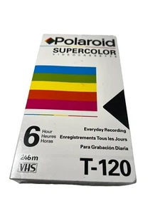 Cinta VHS de casete de video supercolor Polaroid en blanco ~ T-120 ~ NUEVO SELLADO - Imagen 1 de 6