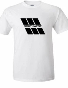 Camiseta SOUTHWEST Airlines Retro Logo US Air Travel Negra Blanca Algodón Camiseta - Imagen 1 de 3