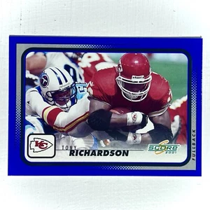 Tony Richardson 2001 Score Blue #100 MINT Chiefs Legend Jersey Auburn Gonzalez💙 - Bild 1 von 2