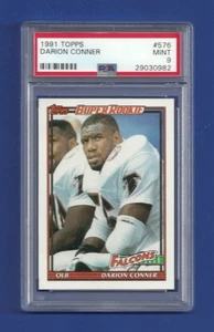 1991 TOPPS SUPER ROOKIE #576 DARION CONNER PSA 9 MINT POP 2 ATLANTA FALCONS - Picture 1 of 1