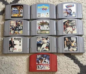 10 Vintage N64 Classic Nintendo 64 Video Games Tested Madden NBA Jam Gretzky NHL - Picture 1 of 12