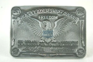 Vintage NRA 1983 Gürtelschnalle Inc. 1871 Leadership Award in Recruiting #00424 EUC - Bild 1 von 12