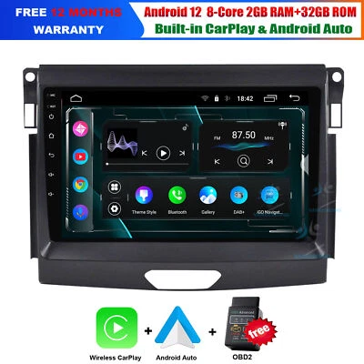 Android13 Car Radio Auto HeadUnit GPS Navi Carplay DAB For Ford Ranger 2015-2020 - Bild 1 von 4