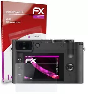 atFoliX Glass Protector for Leica Q2 Monochrom 9H Hybrid-Glass - Picture 1 of 5