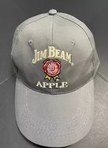 Jim Beam Apple Kentucky Bourbon Gray w/red Strapback Baseball Cap Hat 100 cotton - Picture 1 of 2