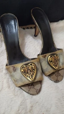 Womens vintage brown Gucci Slide On Heels Size 5, EU 35.5  - Image 1 of 4