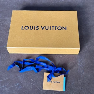 Louis Vuitton Orange Gift Storage Box with gift card ribbon 12”x8”x2” - Picture 1 of 9