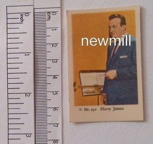 Harry James Old Trading Card 1958 Music Jazz MINT Sweden Big Band