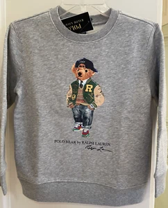 Ralph Lauren Boy's Polo Bear Fleece Sweatshirt M NWT - Picture 1 of 10
