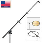 US Collapsible Studio Reflector Holder Boom Arm Grip For 25-68” / 65-174cm